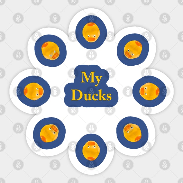 My Ducks Sticker by chrissturgessart